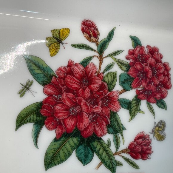 Botanical Garden Cranberry Dish with Slotted Spoon, 2-Piece Set-NEW - Picture 8 of 15